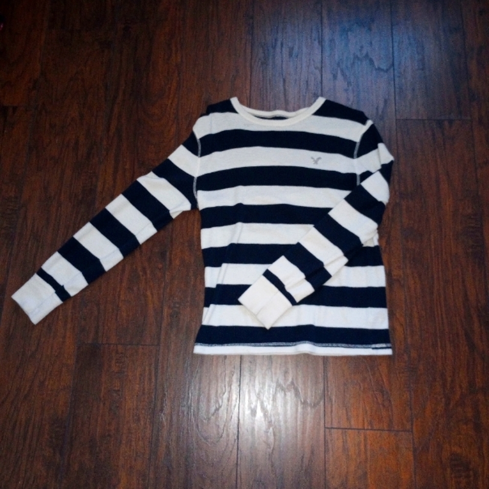 Vintage Striped Lightweight Sweater - M